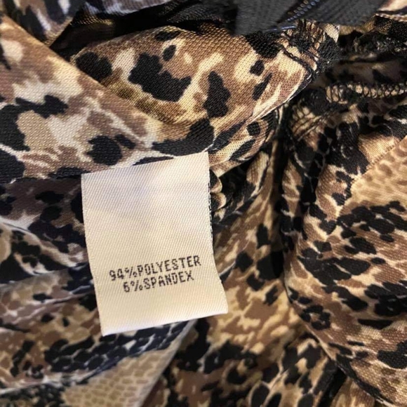 Kenneth Cole Animal Print Crew Neck Midi Dress - Picture 3 of 4